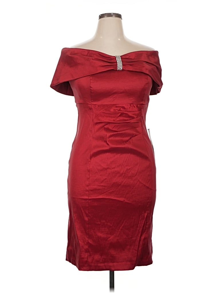 Pre-owned Alex Evenings Cocktail Dress In Red