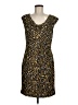 Kasper Animal Print Brown Cocktail Dress Size M - photo 1