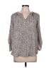 41Hawthorn Polka Dots Gray 3/4 Sleeve Blouse Size L - photo 1