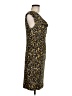 Kasper Animal Print Brown Cocktail Dress Size M - photo 4