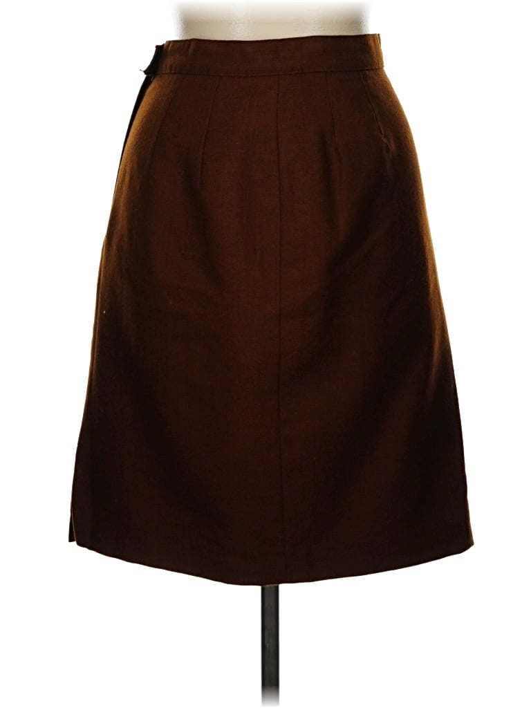 Pre-owned Assorted Brands Wool Skirt In Brown