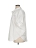 Halston 100% Cotton Solid White Short Sleeve Button-Down Shirt Size XL - photo 5
