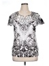 Live and Let Live 100% Polyester Silver Short Sleeve Top Size XL - photo 1