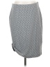 Ann Taylor LOFT Houndstooth Silver Casual Skirt Size M - photo 1