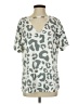 Hopely Animal Print Silver Short Sleeve T-Shirt Size S - photo 1
