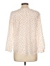 Maison Jules 100% Polyester Polka Dots White 3/4 Sleeve Blouse Size L - photo 2