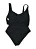 Becca Solid Black One Piece Swimsuit Size L - photo 2