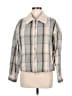 Lucky Brand 100% Cotton Plaid Ivory Jacket Size M - photo 1