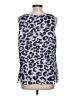 CAbi 100% Polyester Animal Print Purple Silver Sleeveless Top Size L - photo 2