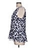 CAbi 100% Polyester Animal Print Purple Silver Sleeveless Top Size L - photo 5