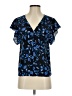 Rebecca Taylor 100% Silk Blue Blouse Size 4 - photo 1