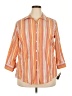 Alala Stripes Orange 3/4 Sleeve Button-Down Shirt Size 18W - photo 1