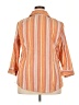 Alala Stripes Orange 3/4 Sleeve Button-Down Shirt Size 18W - photo 2