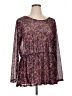 JunaRose Purple Long Sleeve Blouse Size 1X Plus - photo 1