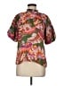 THML 100% Viscose Tropical Green Short Sleeve Blouse Size M - photo 1