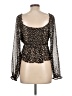 Mi ami 100% Polyester Black Long Sleeve Blouse Size L - photo 2