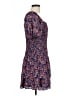 Parker 100% Polyester Floral Blue Casual Dress Size L - photo 4