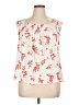 MELLODAY Floral Ivory Sleeveless Blouse Size XL - photo 1
