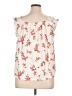 MELLODAY Floral Ivory Sleeveless Blouse Size XL - photo 2
