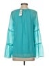 JM Collection 100% Polyester Teal Long Sleeve Blouse Size XS - photo 2