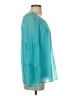 JM Collection 100% Polyester Teal Long Sleeve Blouse Size XS - photo 4