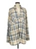 Robert Louis Plaid Gray Long Sleeve Blouse Size 2X - photo 1
