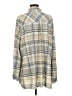 Robert Louis Plaid Gray Long Sleeve Blouse Size 2X - photo 2