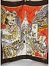 Céline 100% Silk Graphic Orange Brown Silk Scarf One size - photo 11