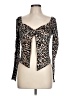 Just Polly Brown Long Sleeve Top Size L - photo 1