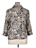 DressBarn 100% Polyester Animal Print Tan 3/4 Sleeve Blouse Size XL - photo 2