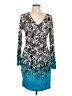 Calvin Klein Graphic Teal Black Cocktail Dress Size 10 - photo 1