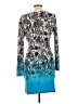 Calvin Klein Graphic Teal Black Cocktail Dress Size 10 - photo 2