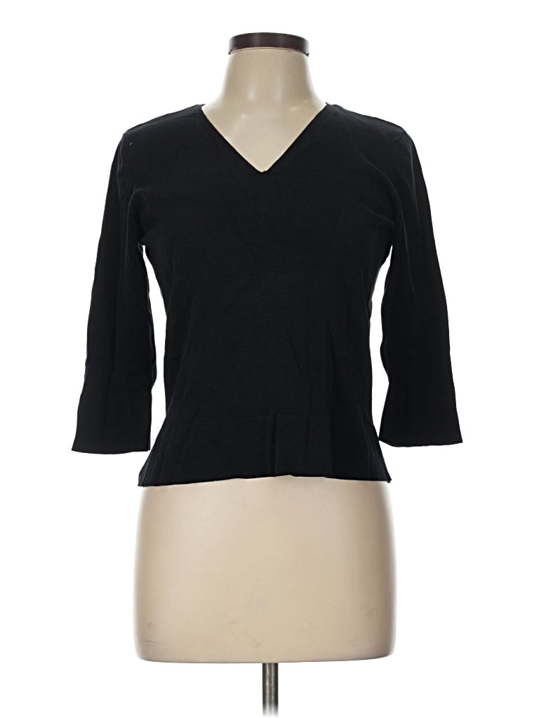 Pre-owned Alfani 3/4 Sleeve T-shirt In Black
