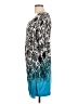 Calvin Klein Graphic Teal Black Cocktail Dress Size 10 - photo 5