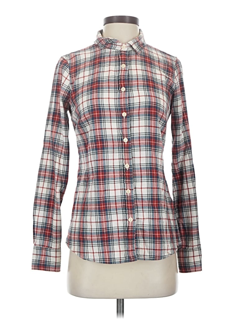 Pre-owned Jcrew Long Sleeve Button Down Shirt In Red