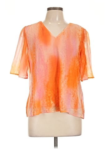 JM Collection Short Sleeve Blouse (view 1)