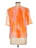 JM Collection 100% Polyester Tie-dye Orange Short Sleeve Blouse Size L (petite) - photo 2