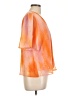 JM Collection 100% Polyester Tie-dye Orange Short Sleeve Blouse Size L (petite) - photo 4