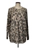 Westbound Animal Print Silver Pullover Sweater Size L - photo 1