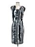 Komarov Metallic Silver Blue Cocktail Dress Size M - photo 1