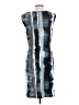 Komarov Metallic Silver Blue Cocktail Dress Size M - photo 2