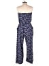 Express Paisley Blue Jumpsuit Size L - photo 2