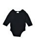 Assorted Brands 100% Cotton Solid Black Long Sleeve Onesie Size 12-18 mo - photo 1