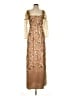 Marchesa 100% Polyester Gold Cocktail Dress Size 4 - photo 1
