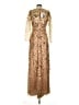 Marchesa 100% Polyester Gold Cocktail Dress Size 4 - photo 2
