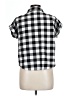 Shein 100% Polyester Checkered-gingham Black Short Sleeve Blouse Size L - photo 2