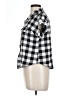 Shein 100% Polyester Checkered-gingham Black Short Sleeve Blouse Size L - photo 5