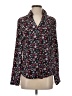 Express 100% Polyester Floral Black Long Sleeve Blouse Size XS - photo 1