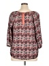Xhilaration 100% Polyester Burgundy 3/4 Sleeve Blouse Size XL - photo 2