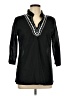 Covington 100% Cotton Black 3/4 Sleeve Blouse Size L (petite) - photo 1